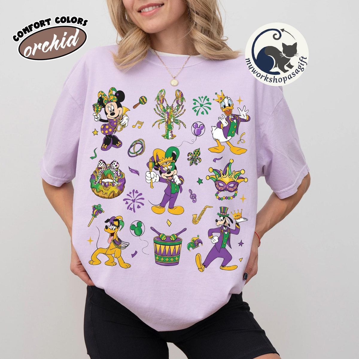 Disney Mardi Gras Shirt 2026 — Gildan Hoodie fan art by Snagva (4)