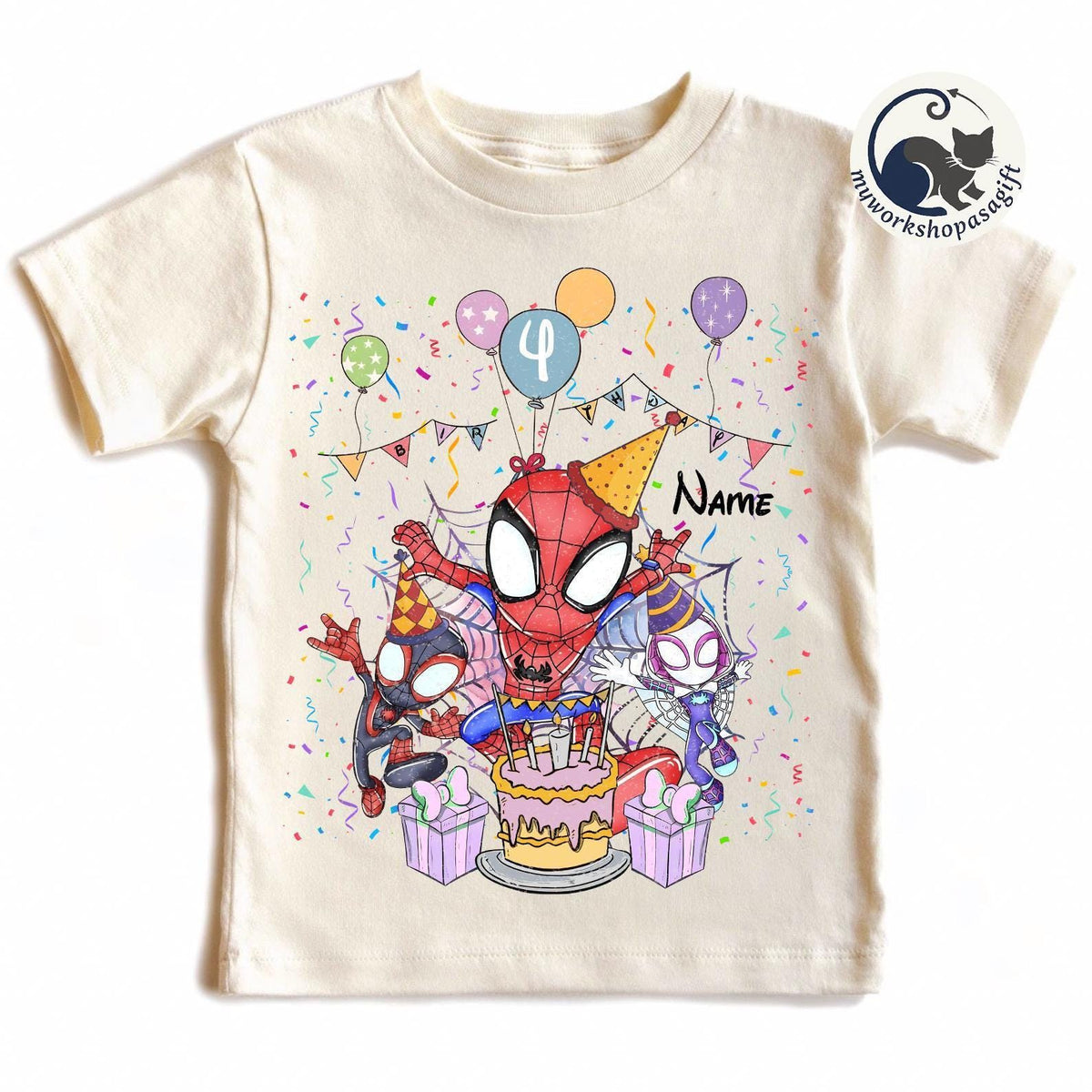 Custom Spidey Friends Birthday — Gildan Hoodie fan art by Snagva