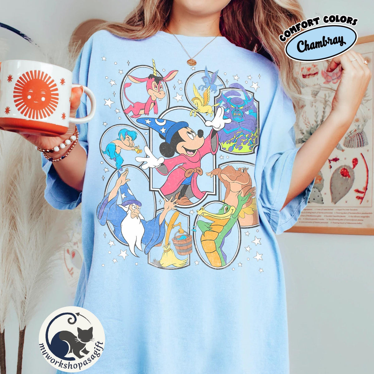 Fantasia Mickey Sorcerer Comfort Colors — Comfort Colors Tee fan art by Snagva (3)