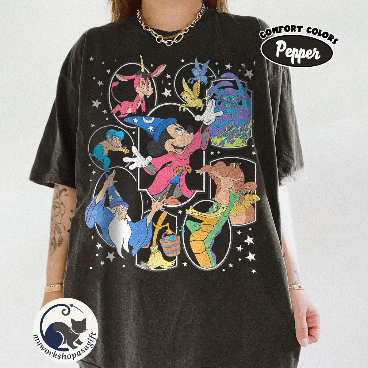 Fantasia Mickey Sorcerer Comfort Colors — Bella+Canvas Tee fan art by Snagva (5)