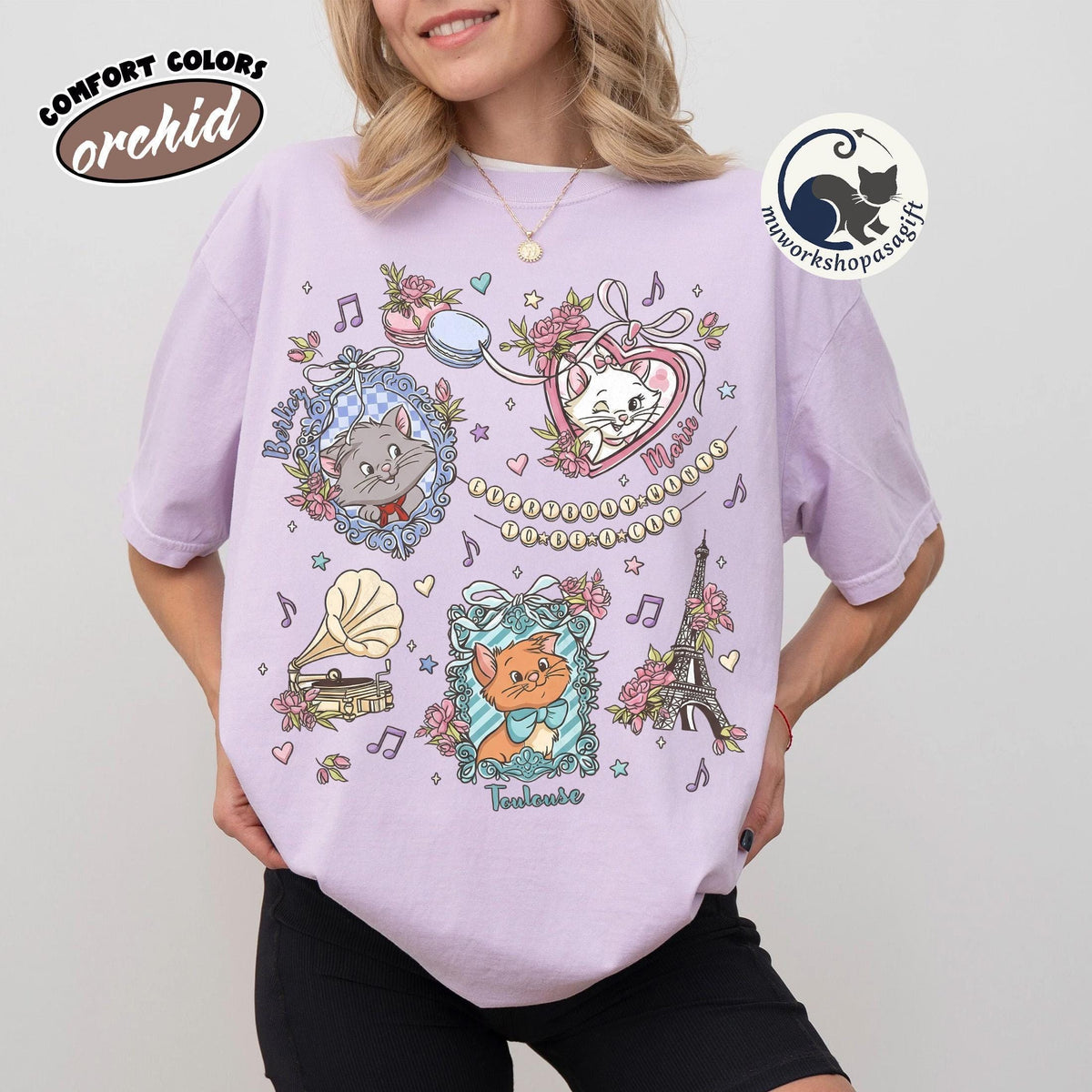 Coquette Bows Disney Aristocats — Gildan Hoodie fan art by Snagva (3)