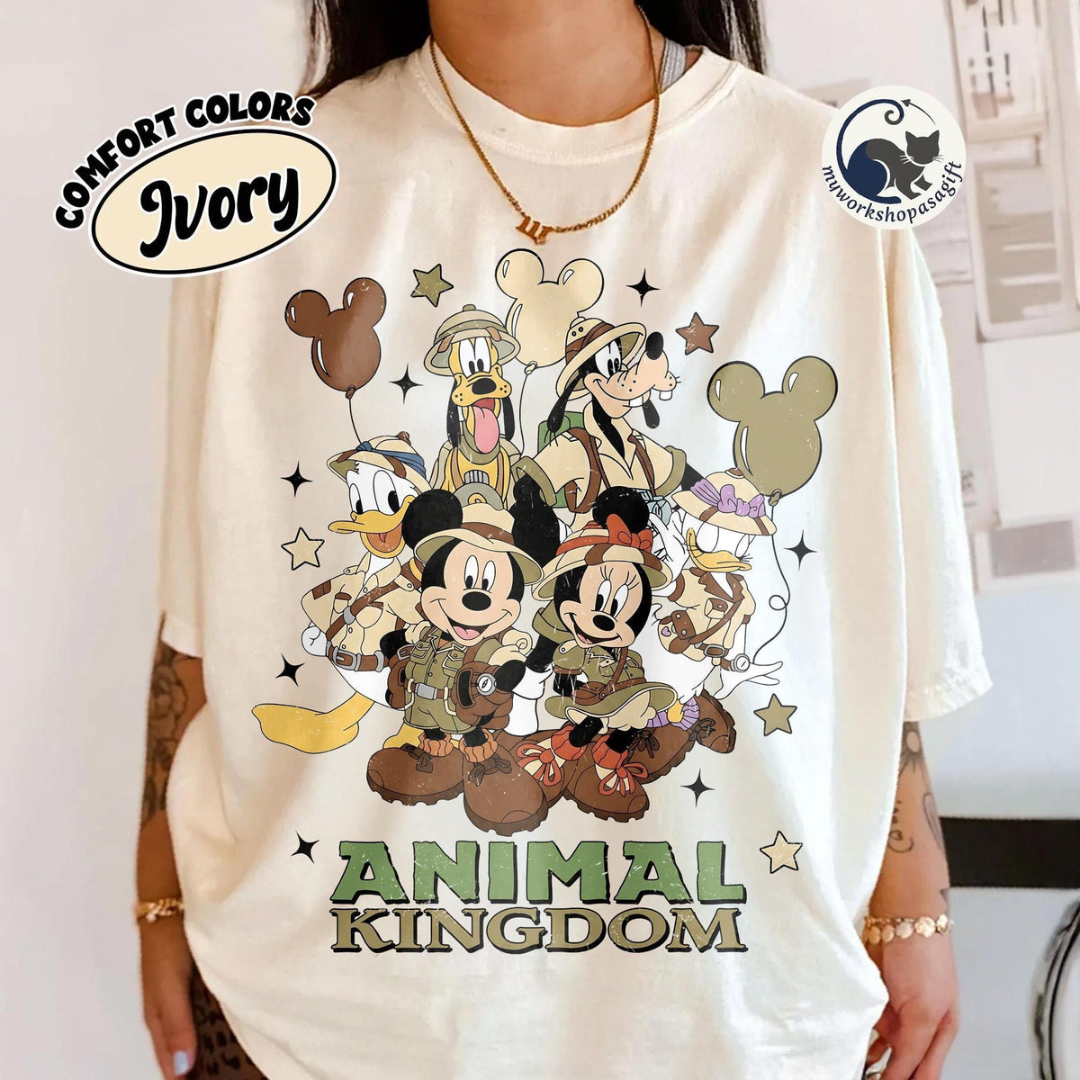 Coquette Bow Mickey Safari Christmas 2025 — Gildan Sweatshirt fan art by Snagva (2)