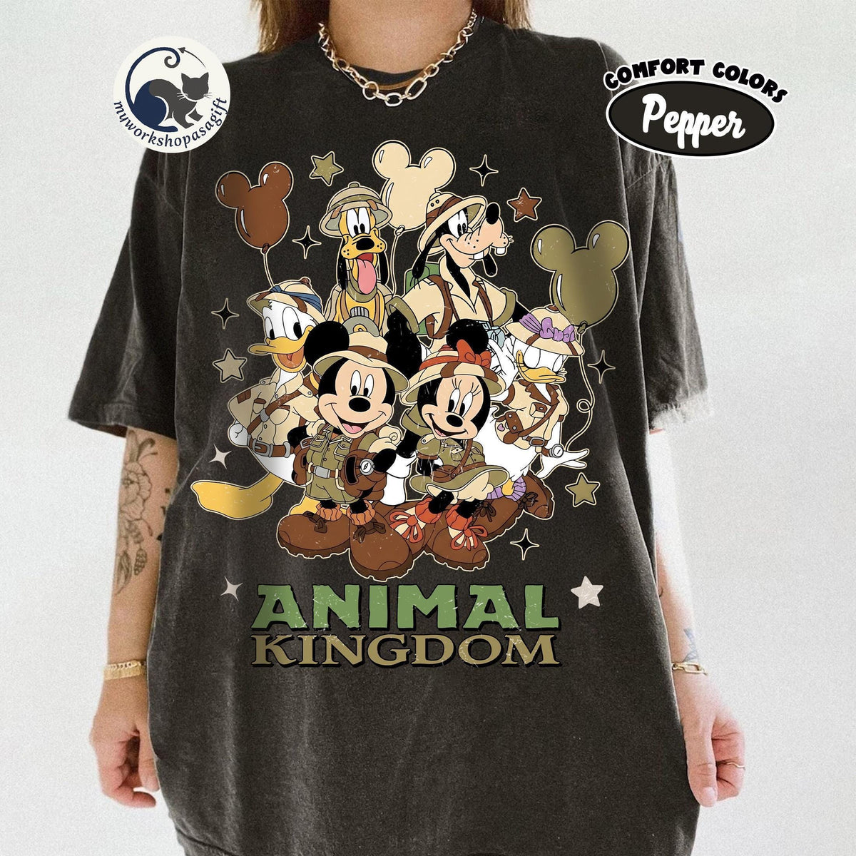 Coquette Bow Mickey Safari Christmas 2025 — Bella+Canvas Tee fan art by Snagva (4)