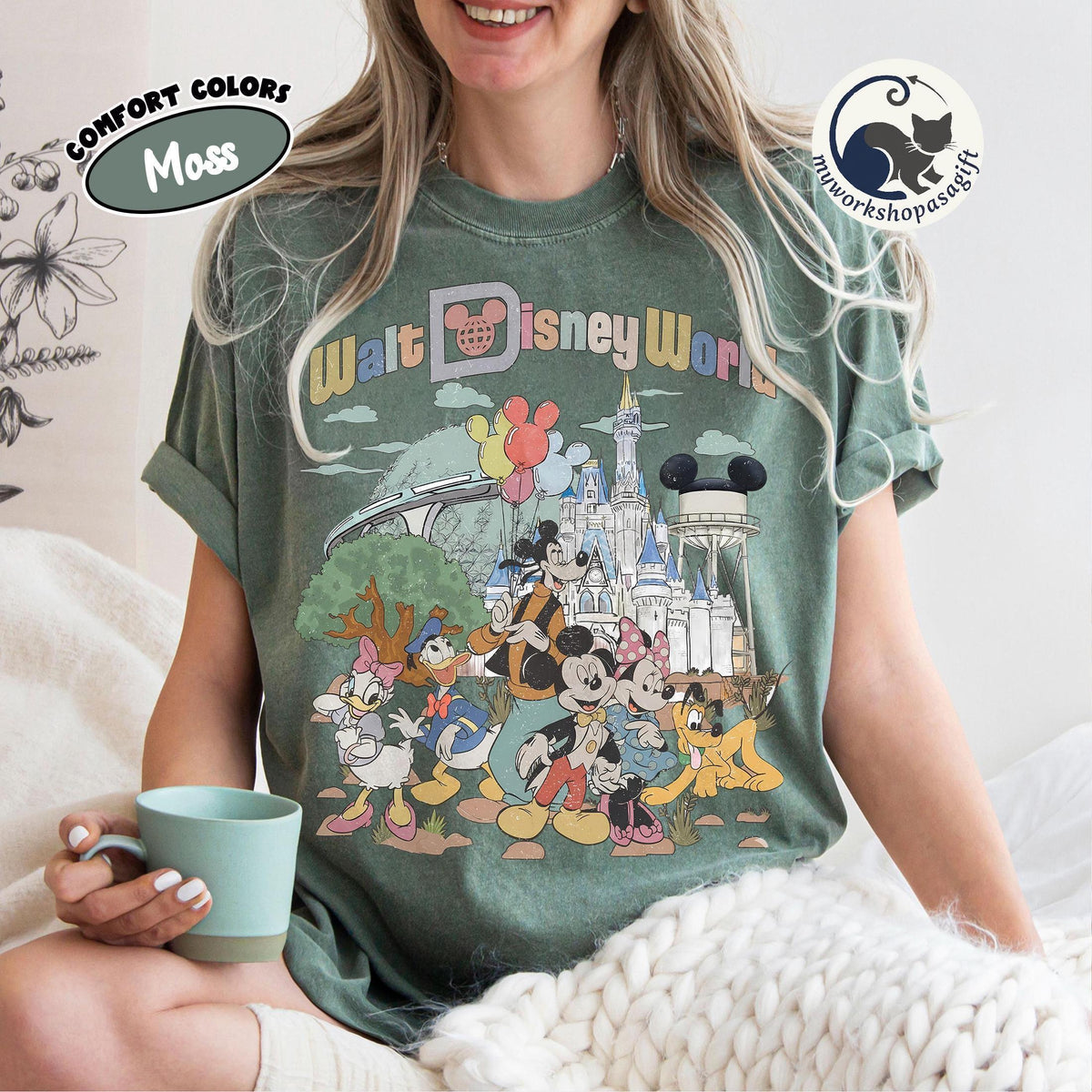 Comfort Colors Retro Walt Disney World — Gildan Hoodie fan art by Snagva