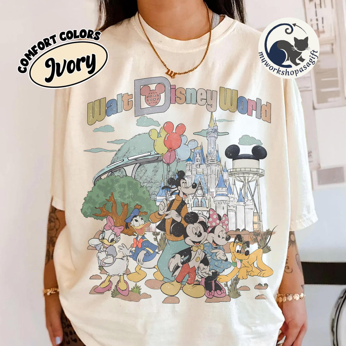 Comfort Colors Retro Walt Disney World — Comfort Colors Tee fan art by Snagva (2)
