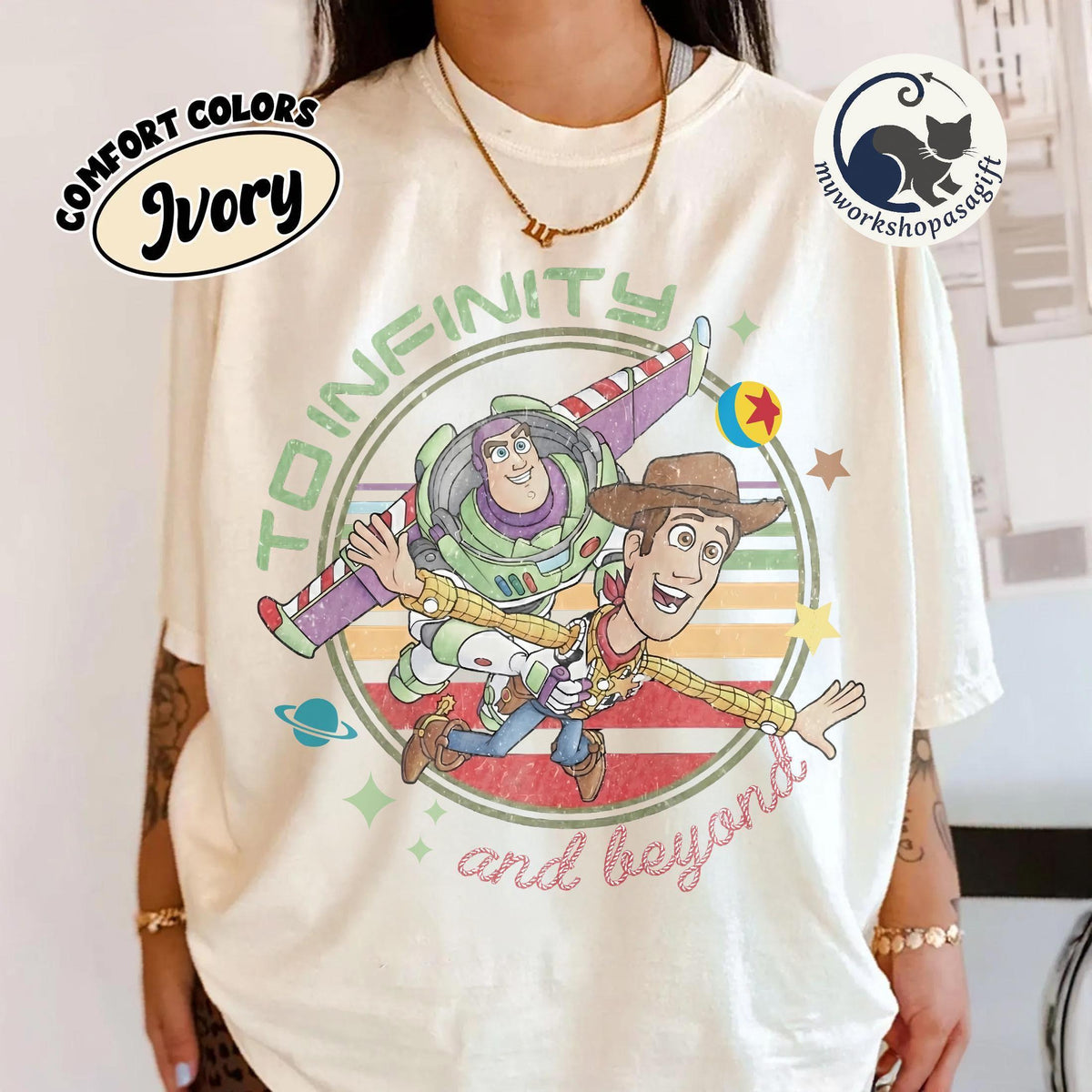 Comfort Colors Toy Story Woody Buzz Retro — Gildan Hoodie fan art by Snagva