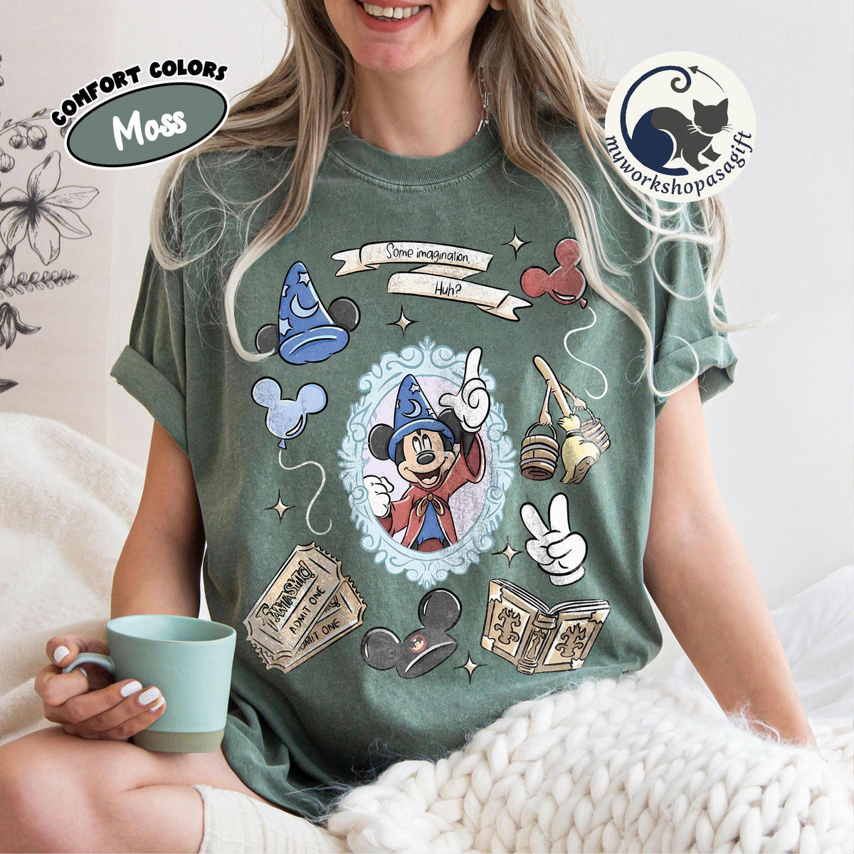 Comfort Colors Sorcerer Mickey Fantasia Shirts — Comfort Colors Tee fan art by Snagva (5)