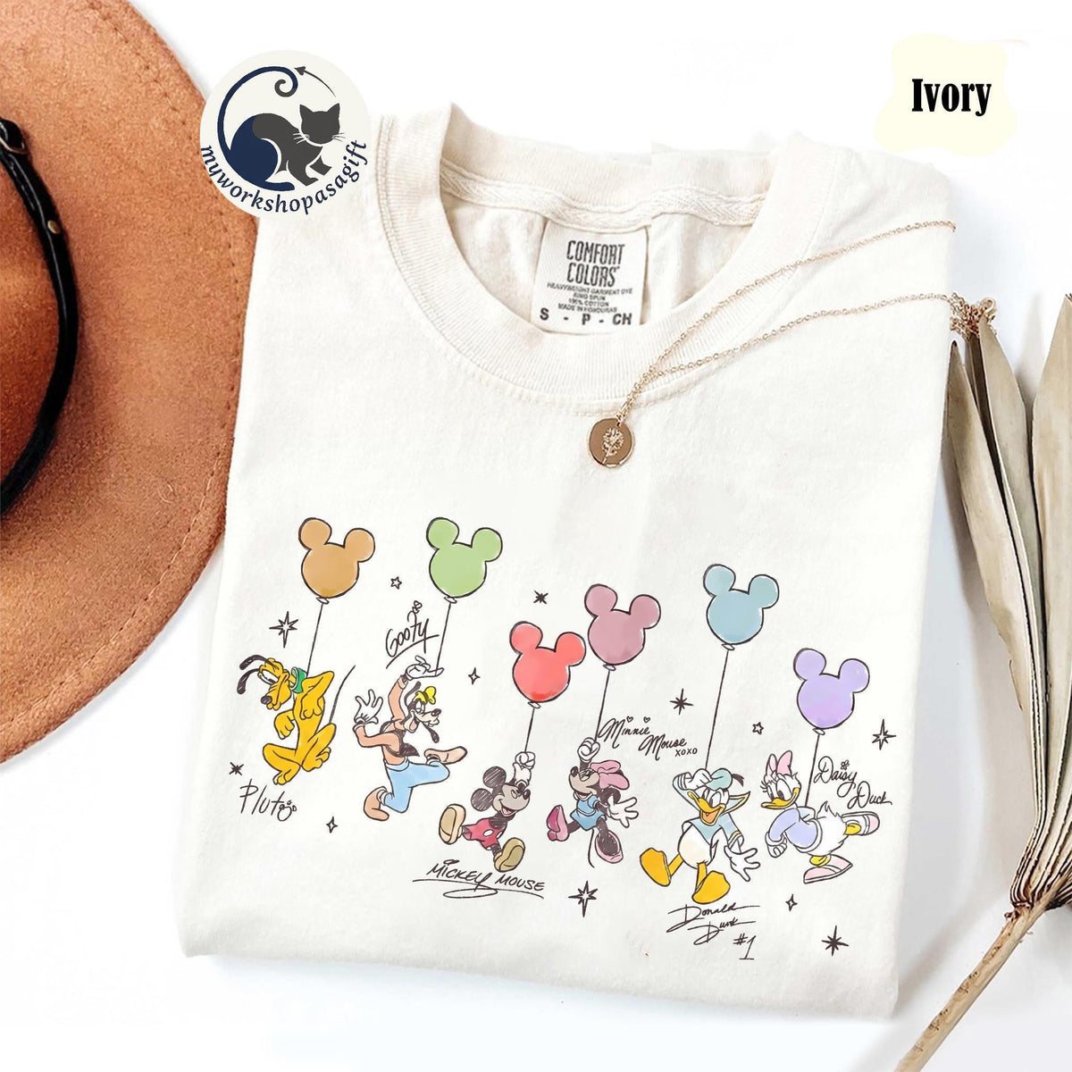 Comfort Colors Retro Mickey & Friends Signatures — Bella+Canvas Tee fan art by Snagva (2)