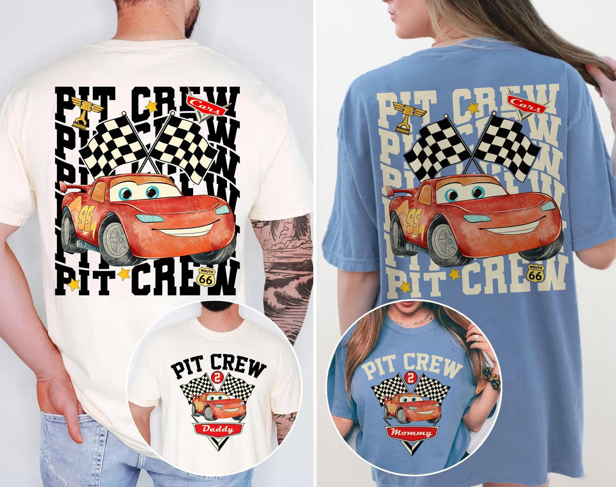 Custom Birthday Two Fast Pit Crew Lightning McQueen Shirts — Gildan Sweatshirt fan art by Snagva (4)