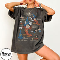 Retro Disney The Sorcerers Apprentice Fantasia Mickey Sketch — Gildan Hoodie fan art by Snagva (2)