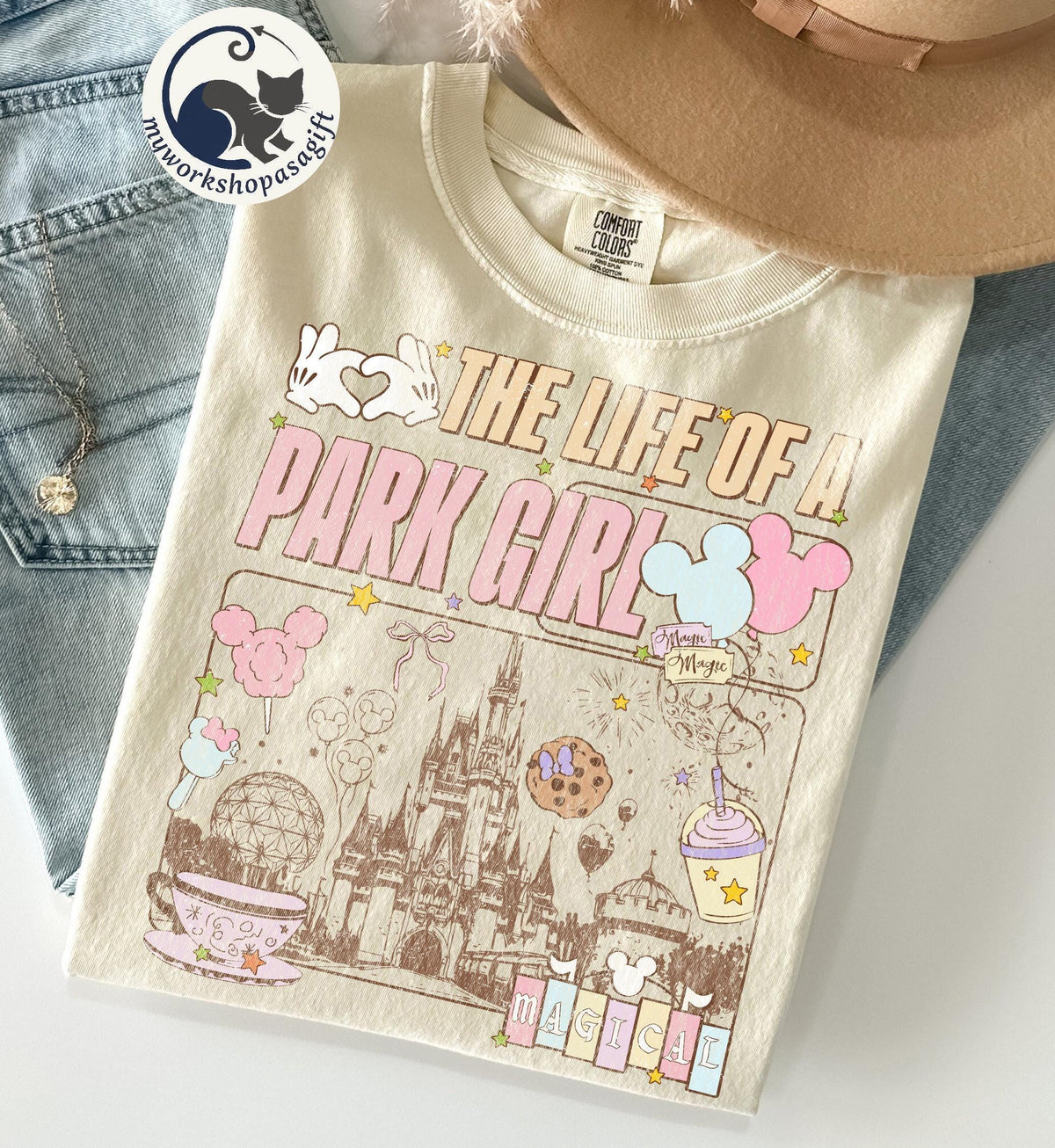 Retro The Life Of A Park Girl Disney Castle — Comfort Colors Tee fan art by Snagva (2)