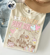 Retro The Life Of A Park Girl Disney Castle — Gildan Hoodie fan art by Snagva (2)