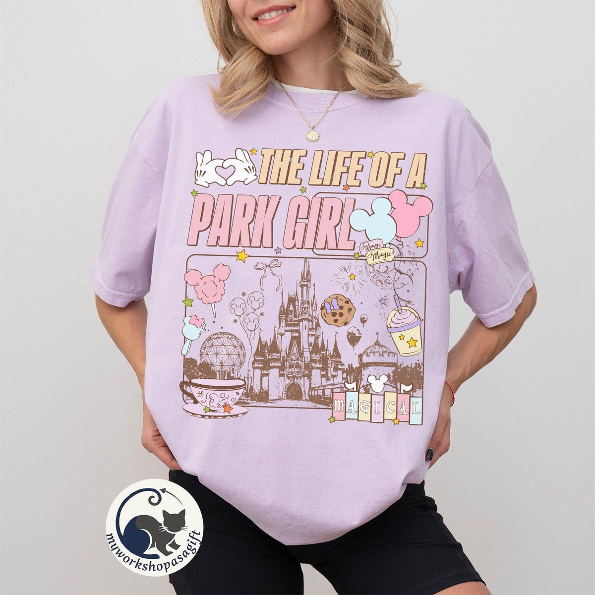 Retro The Life Of A Park Girl Disney Castle — Gildan Sweatshirt fan art by Snagva (4)
