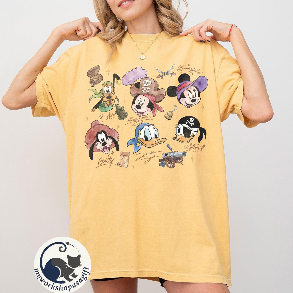 Retro Disney Pirate Crew — Bella+Canvas Tee fan art by Snagva (5)