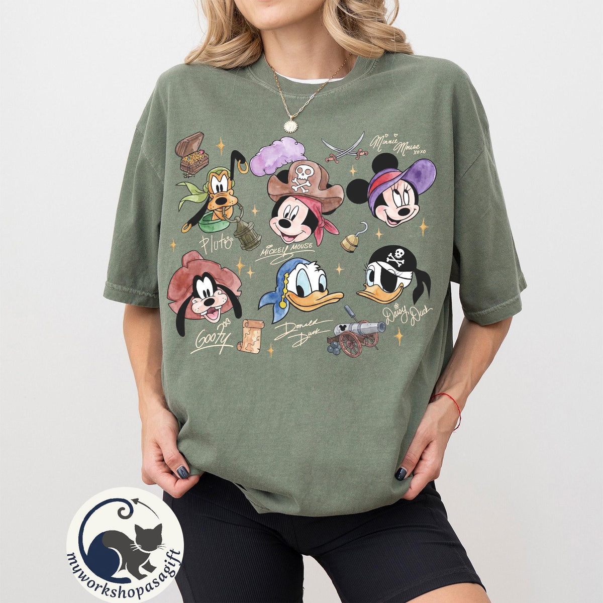 Retro Disney Pirate Crew — Bella+Canvas Tee fan art by Snagva (6)