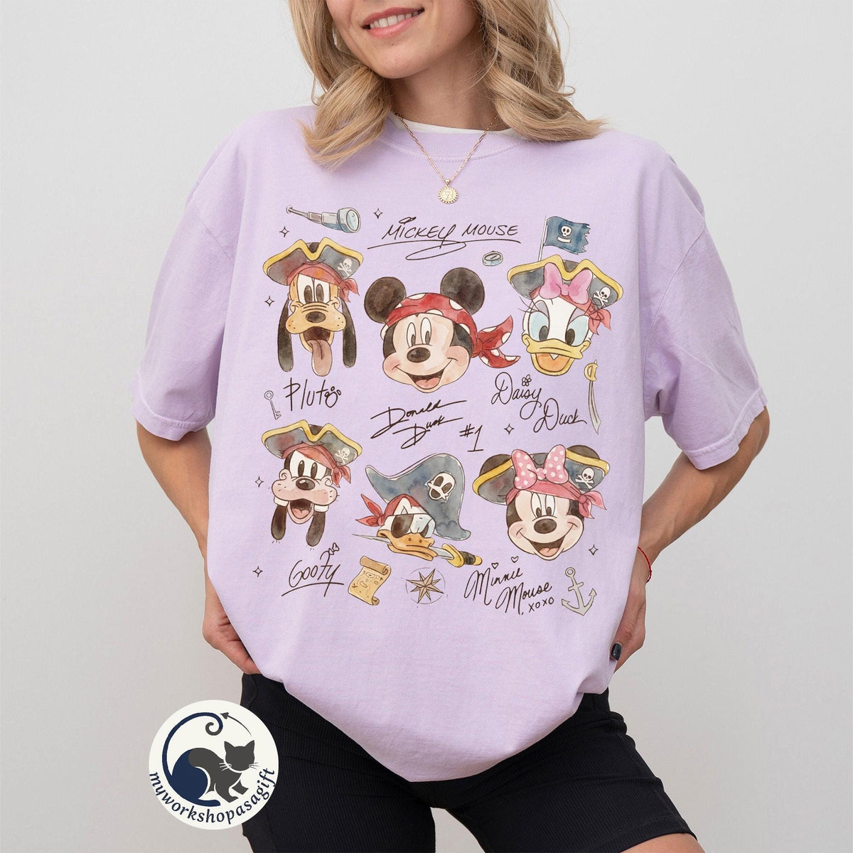 Retro Disney Pirate Comfort Colors — Gildan Hoodie fan art by Snagva (3)