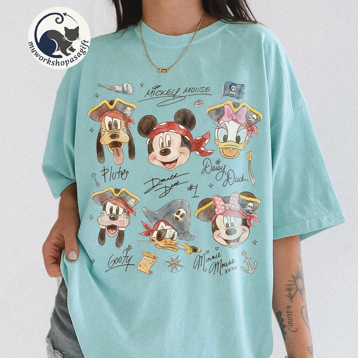 Retro Disney Pirate Comfort Colors — Bella+Canvas Tee fan art by Snagva (4)