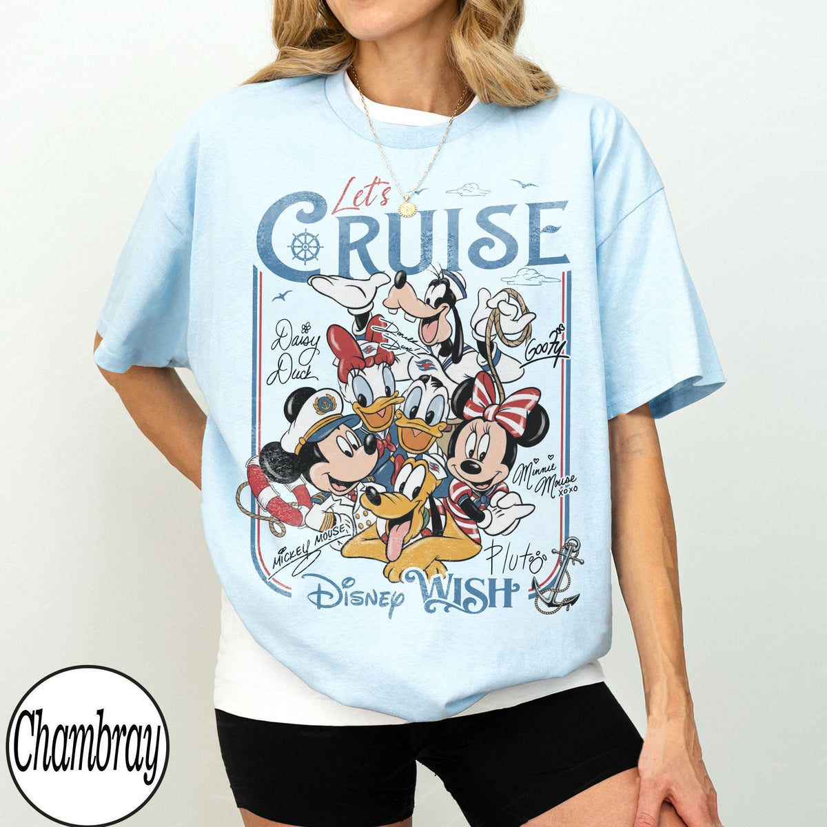Customize Disney Mickey and Friends Let's Cruise Line — Gildan Sweatshirt fan art by Snagva (3)