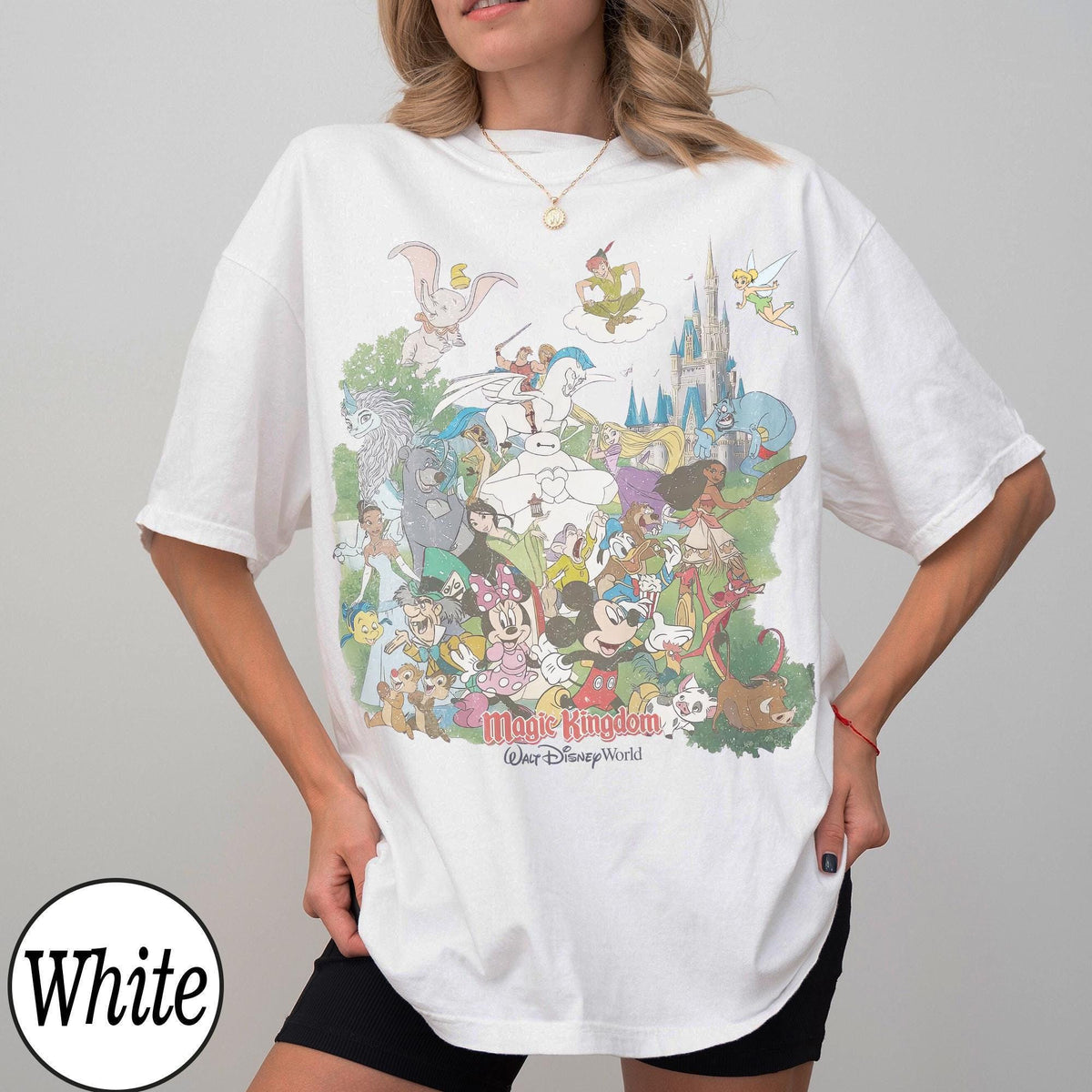 Retro Disney World Magic Kingdom — Bella+Canvas Tee fan art by Snagva (2)