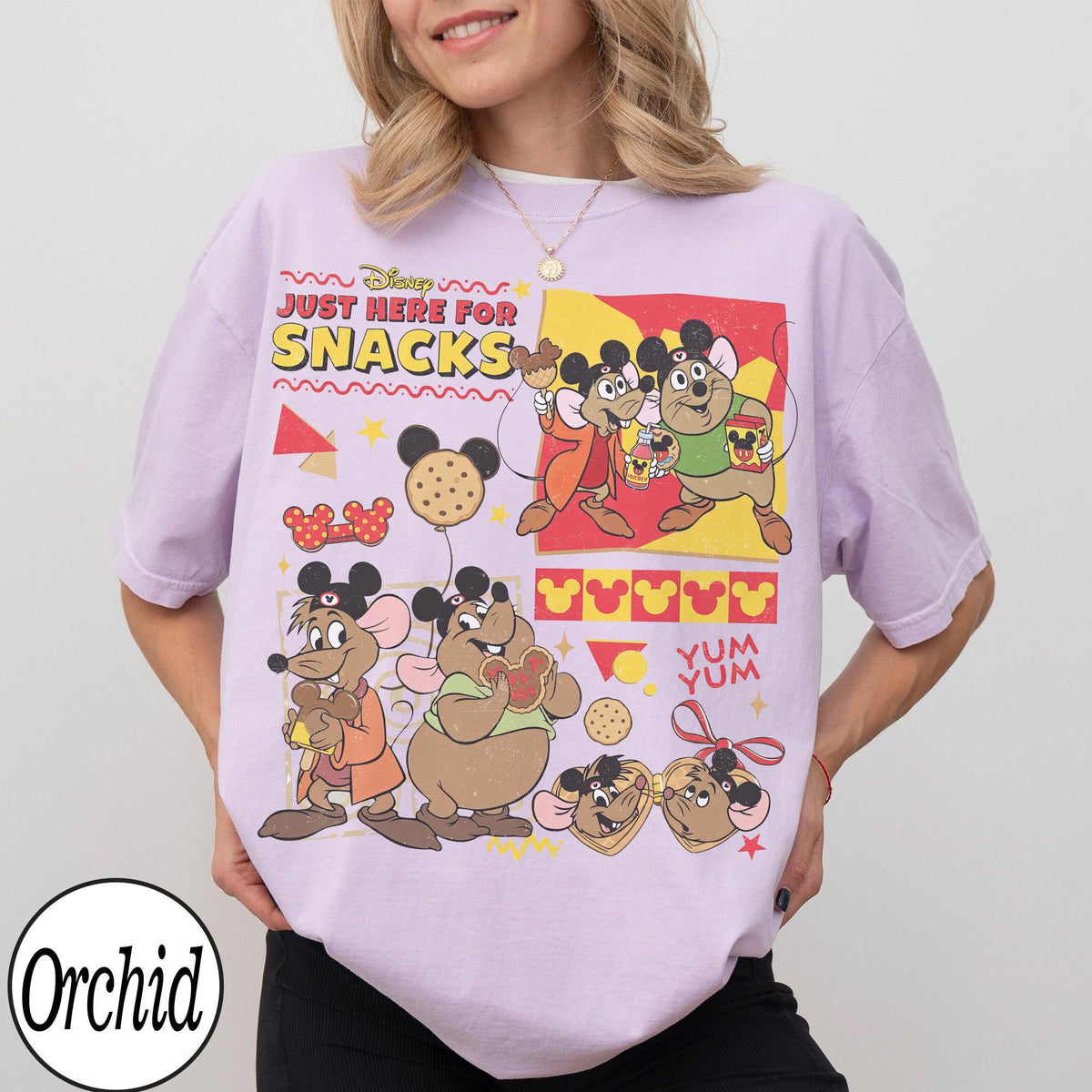 Retro Cinderella Jaq Gus Snack — Comfort Colors Tee fan art by Snagva (2)