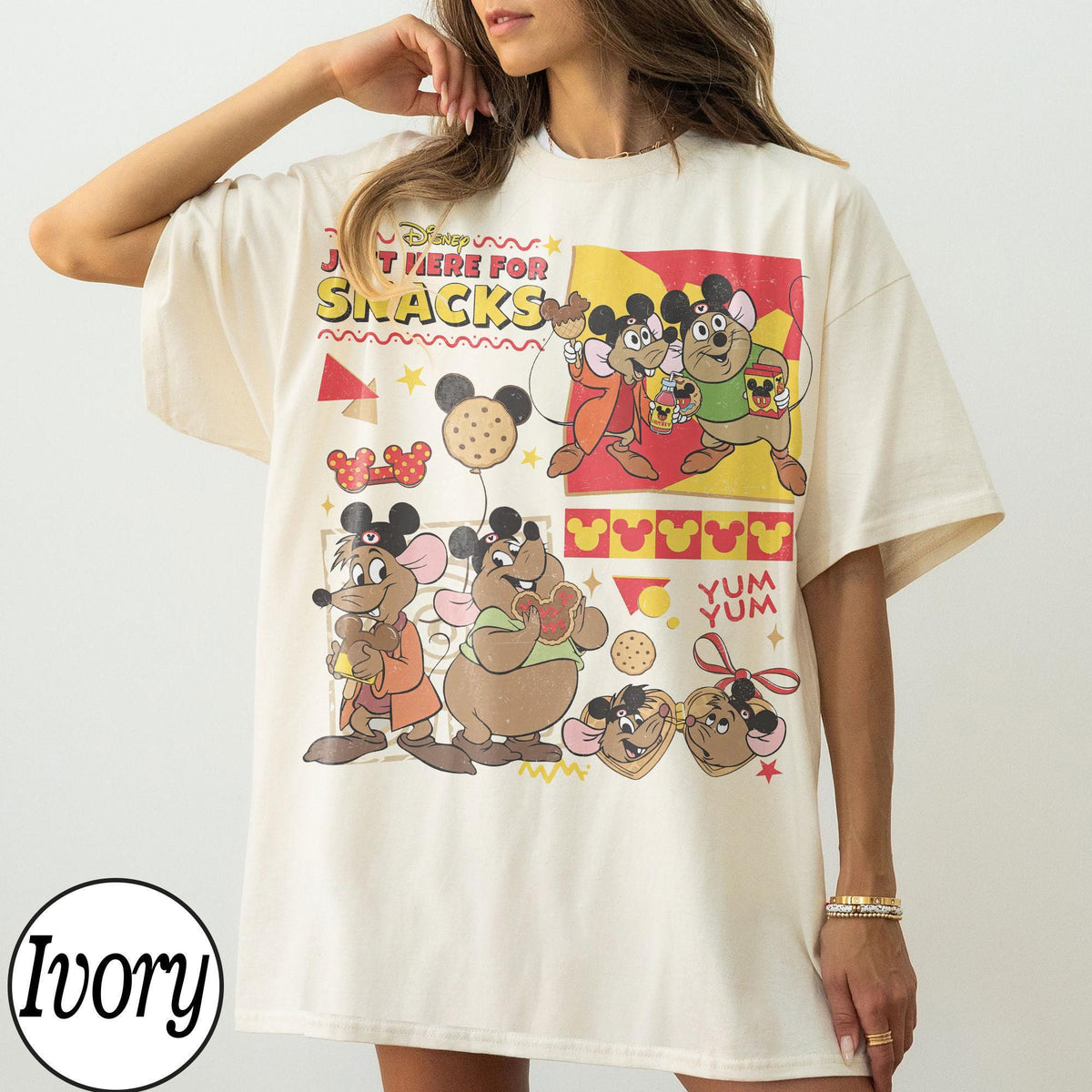 Retro Cinderella Jaq Gus Snack — Bella+Canvas Tee fan art by Snagva (4)