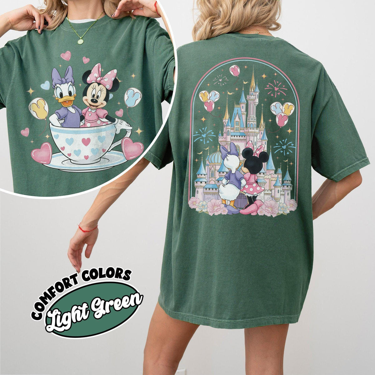 Retro Disney Minnie and Daisy 2 Sided — Gildan Sweatshirt fan art by Snagva (3)
