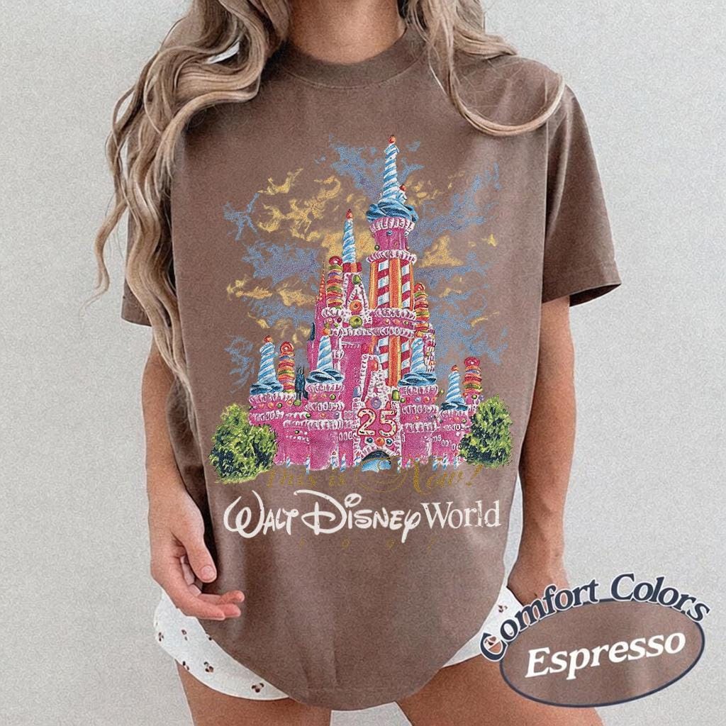 Comfort Colors® Disney Castle 25th Anniversary T-Shirt - Fir — Gildan Sweatshirt fan art by Snagva (3)