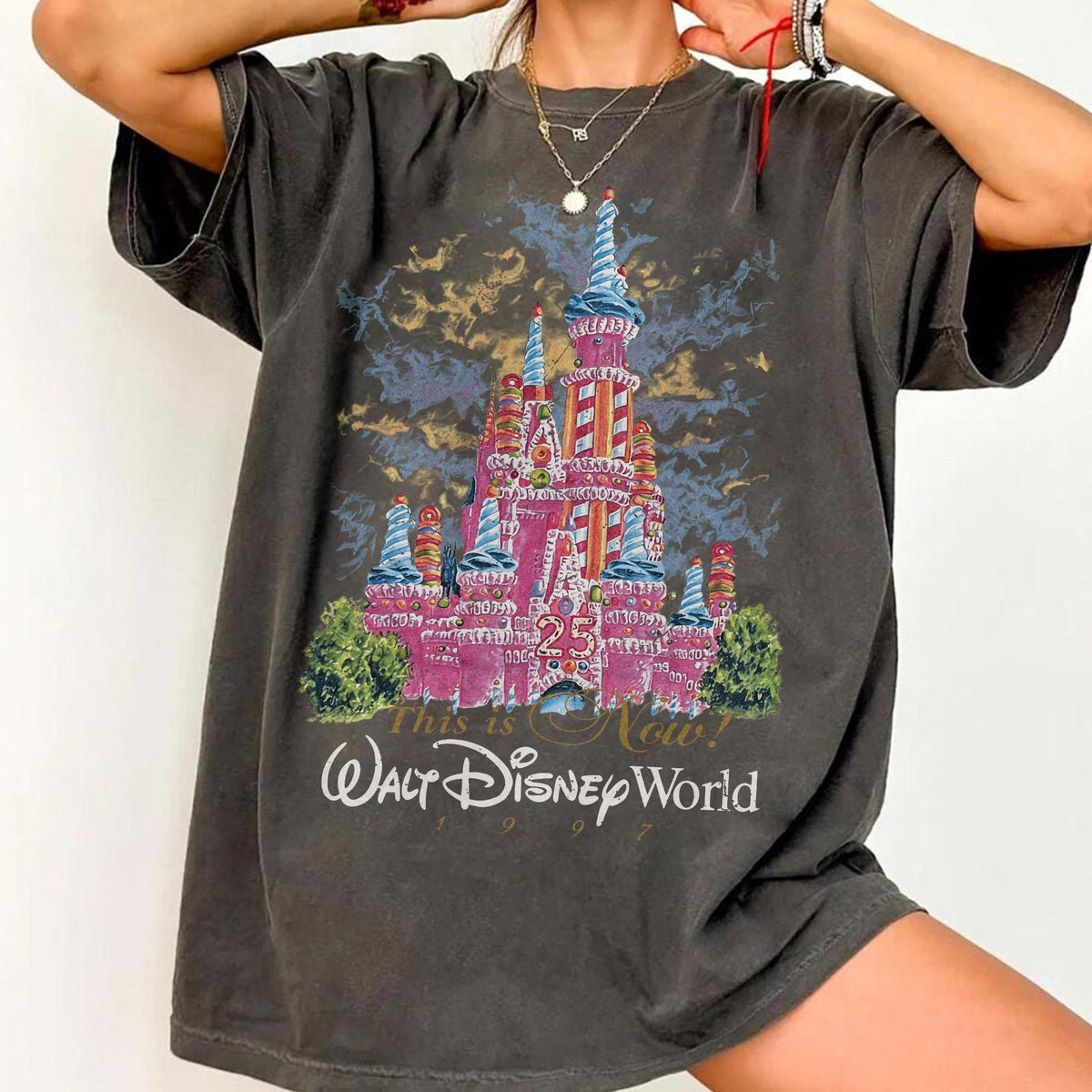 Comfort Colors® Disney Castle 25th Anniversary T-Shirt - Fir — Bella+Canvas Tee fan art by Snagva (4)