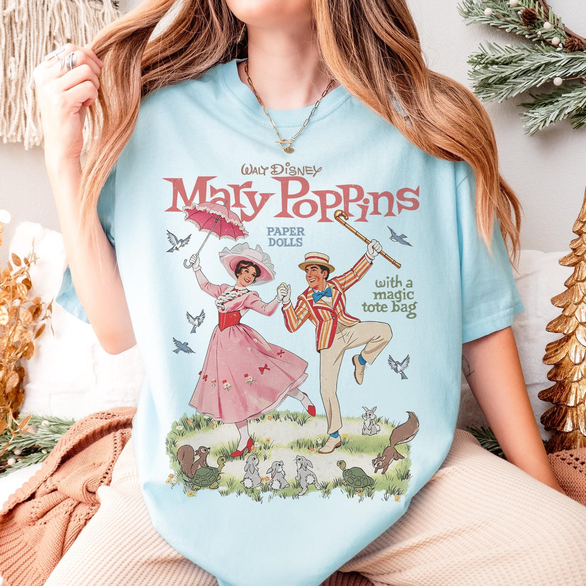 Comfort Colors Watercolor Walt Disney Mary Poppins and Bert  — Comfort Colors Tee fan art by Snagva (3)