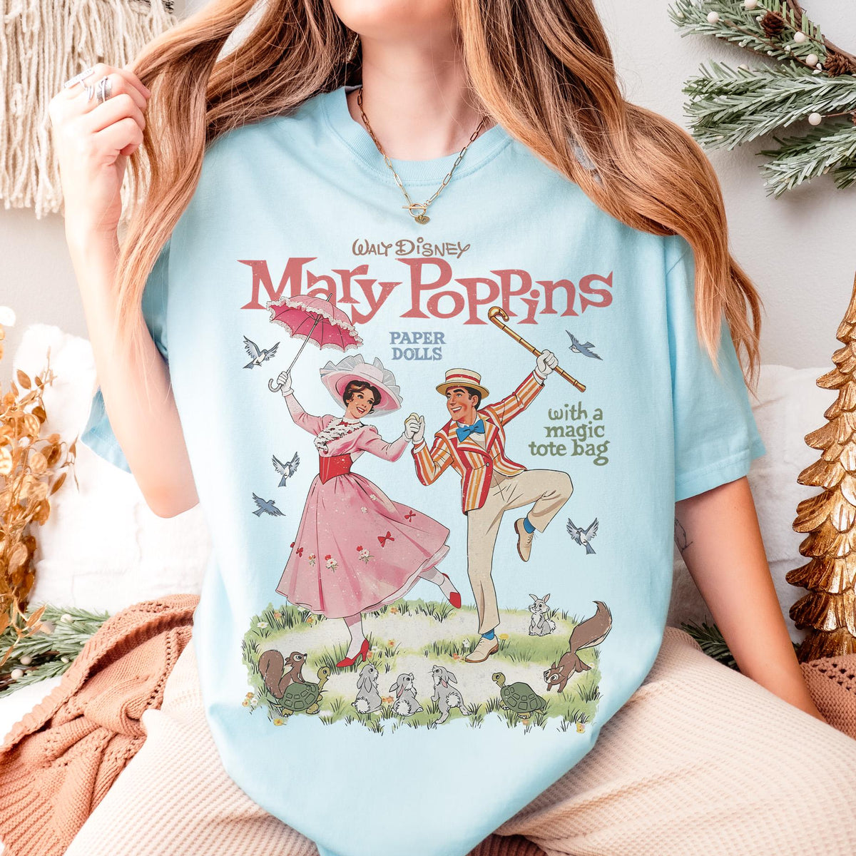 Comfort Colors Watercolor Walt Disney Mary Poppins and Bert  — Gildan Hoodie fan art by Snagva (3)