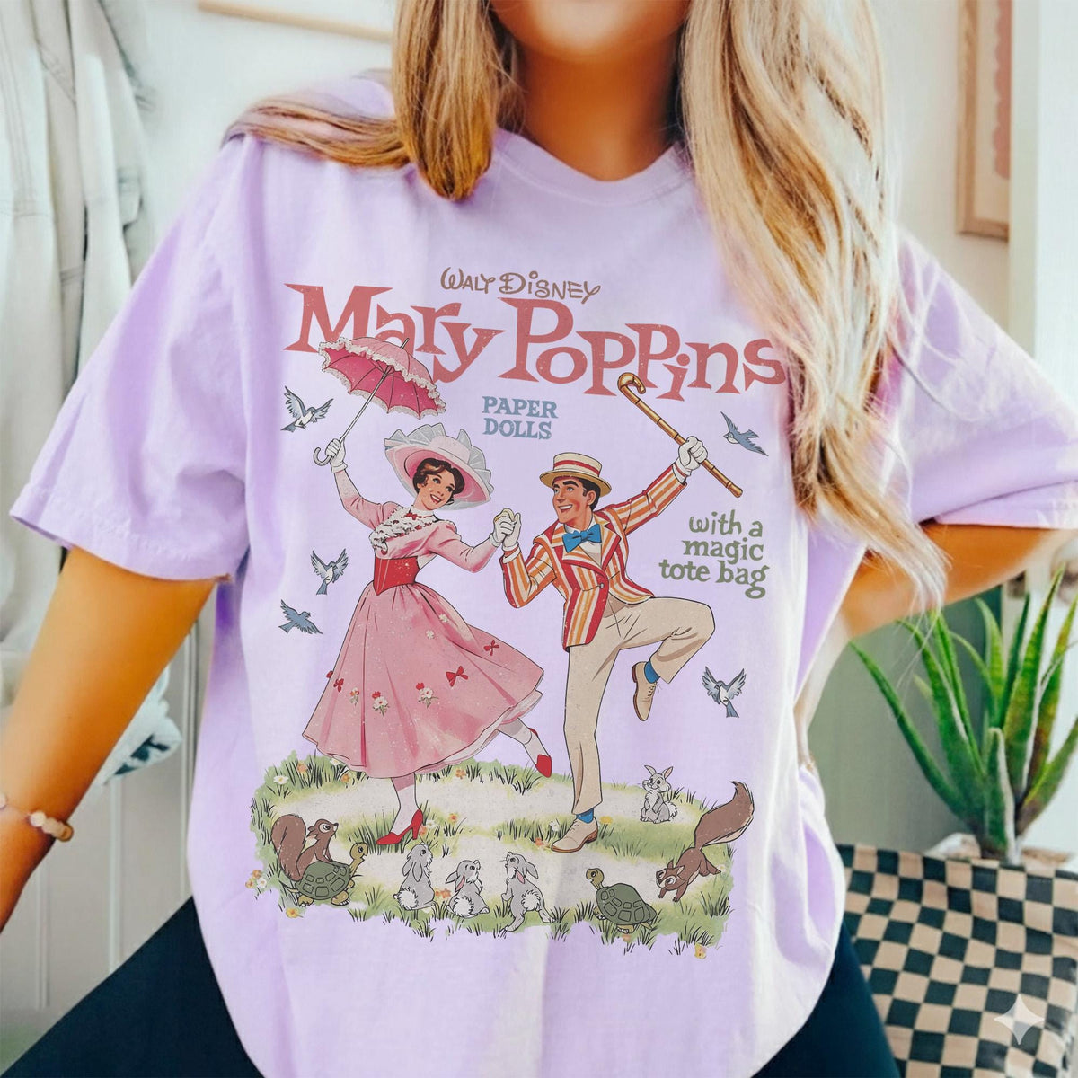 Comfort Colors Watercolor Walt Disney Mary Poppins and Bert  — Comfort Colors Tee fan art by Snagva (4)