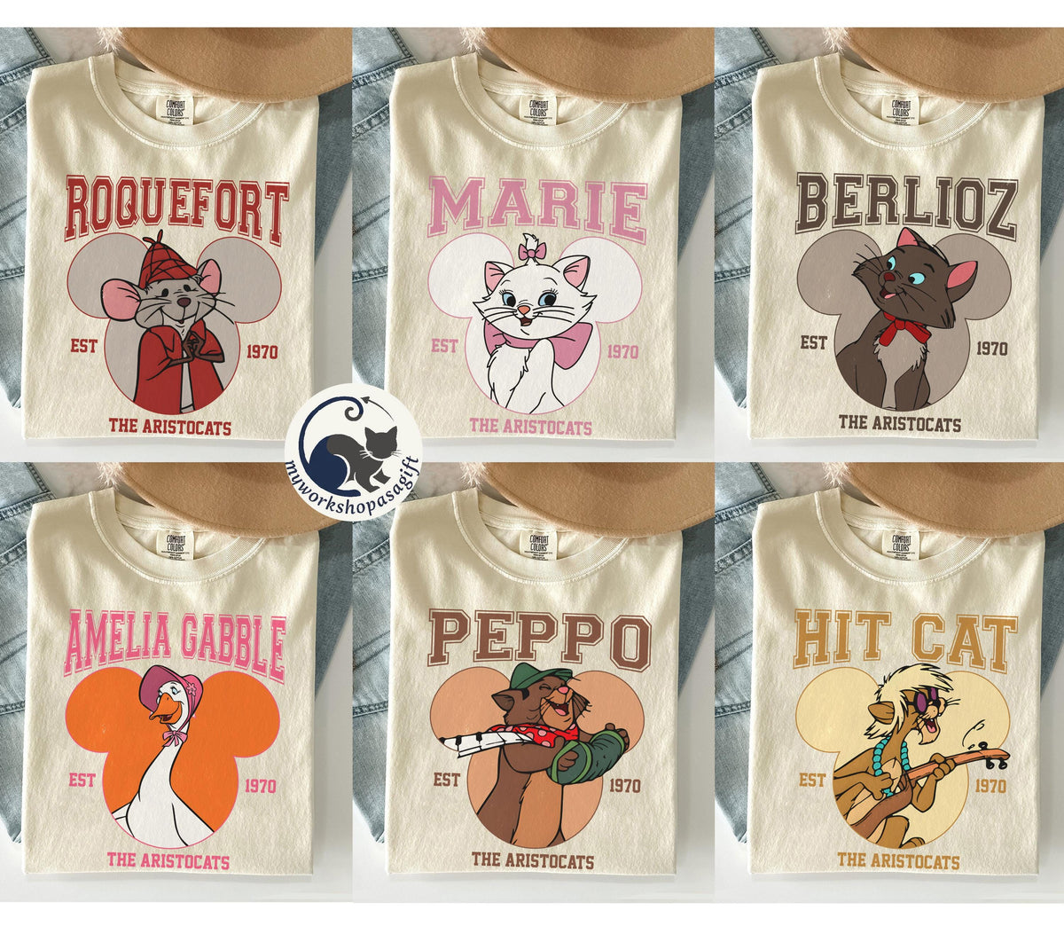 Retro Disney The Aristocats Est 1970 Marie Duchess Berlioz T — Gildan Hoodie fan art by Snagva