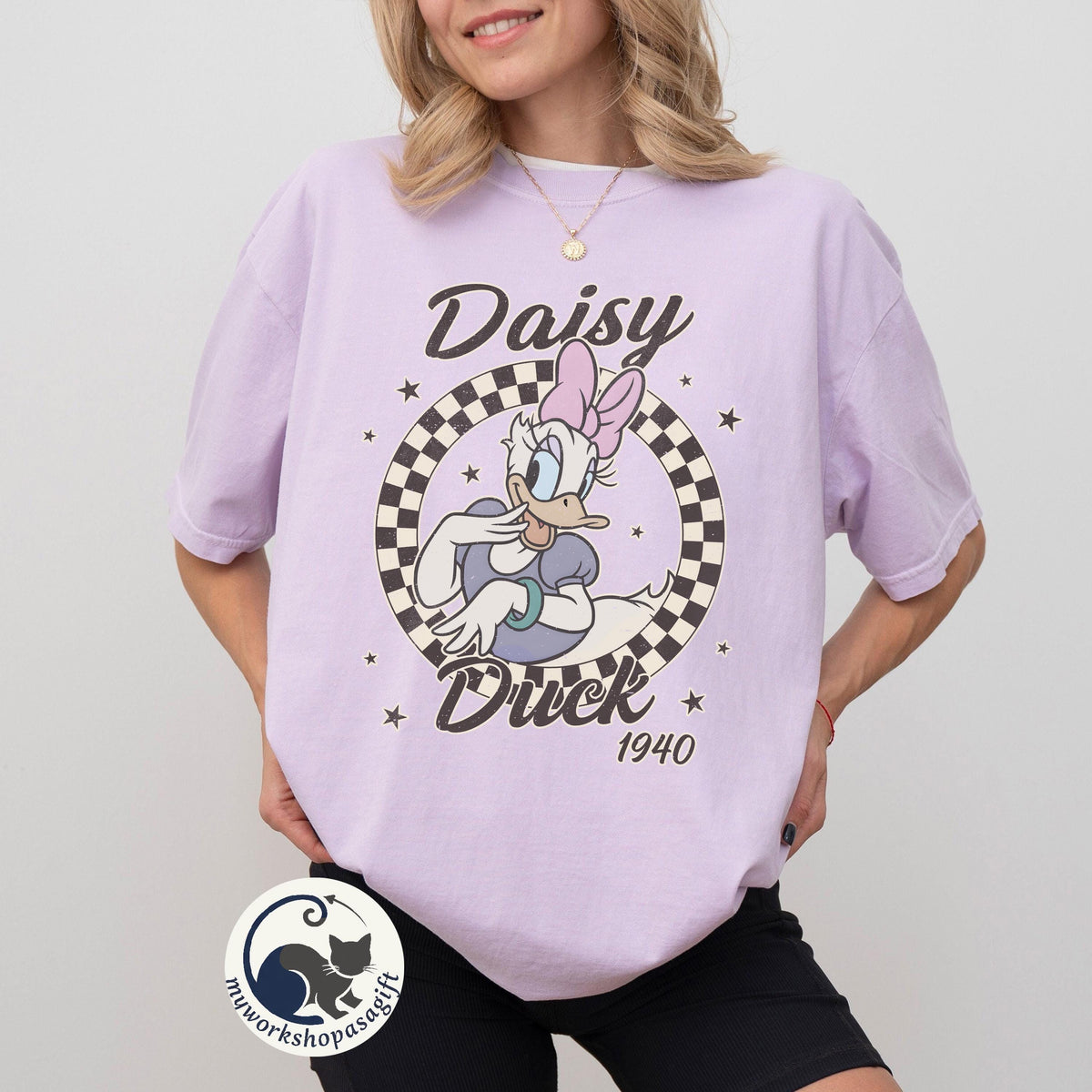 Retro Checkered Disney — Comfort Colors Tee fan art by Snagva (4)
