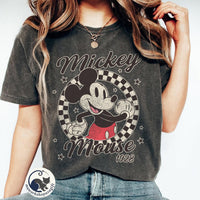 Retro Checkered Disney — Bella+Canvas Tee fan art by Snagva (6)