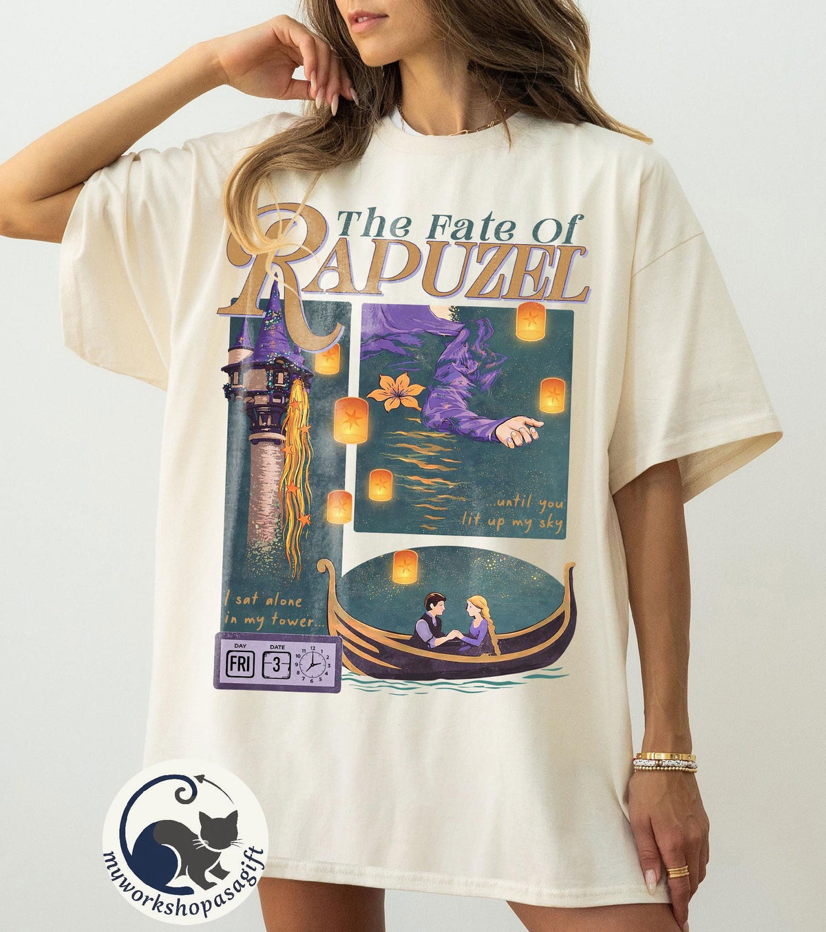 Rapunzel The Fate of Rapunzel Comfort Colors — Bella+Canvas Tee fan art by Snagva (2)
