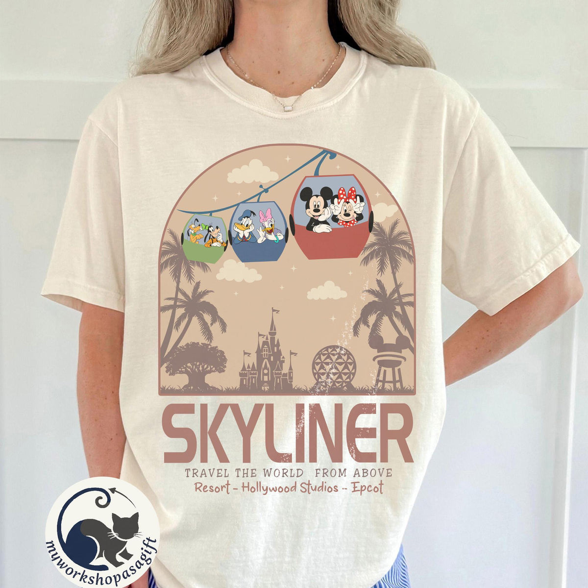 Mickey and Friends Safari Comfort Colors — Gildan Hoodie fan art by Snagva