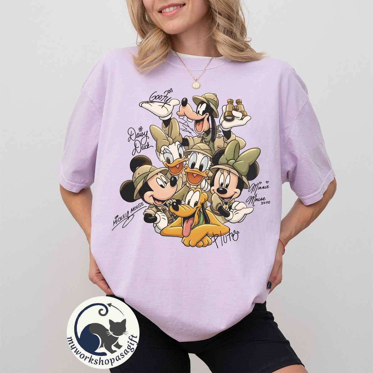 Mickey and Friends Safari Comfort Colors — Gildan Sweatshirt fan art by Snagva (3)