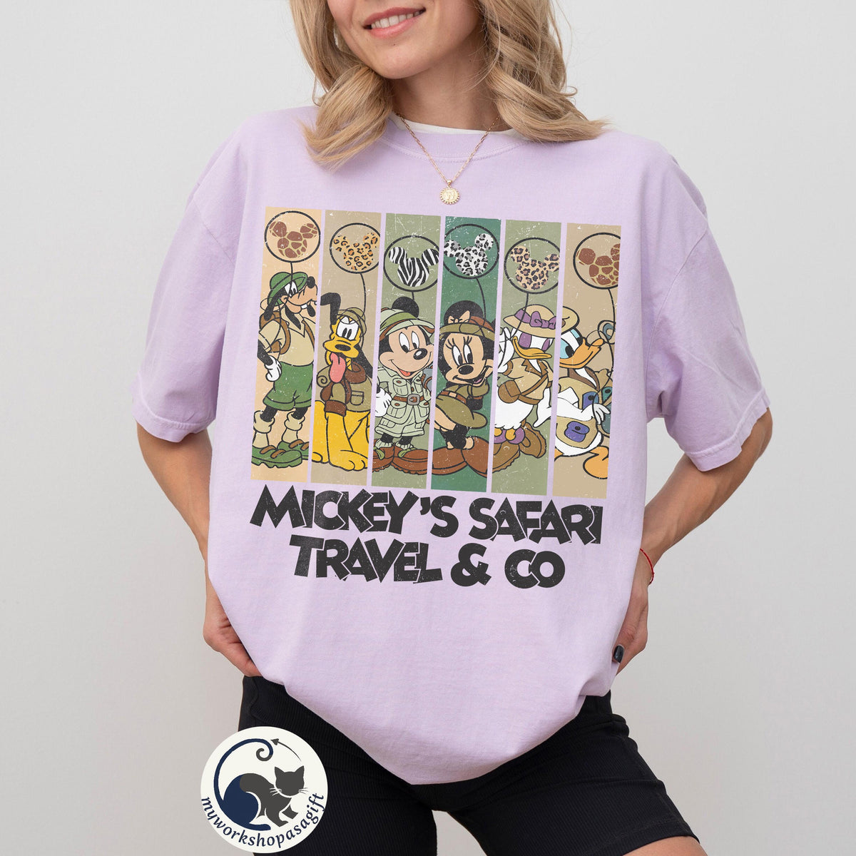 Mickey and Friends Safari Comfort Colors — Comfort Colors Tee fan art by Snagva (4)