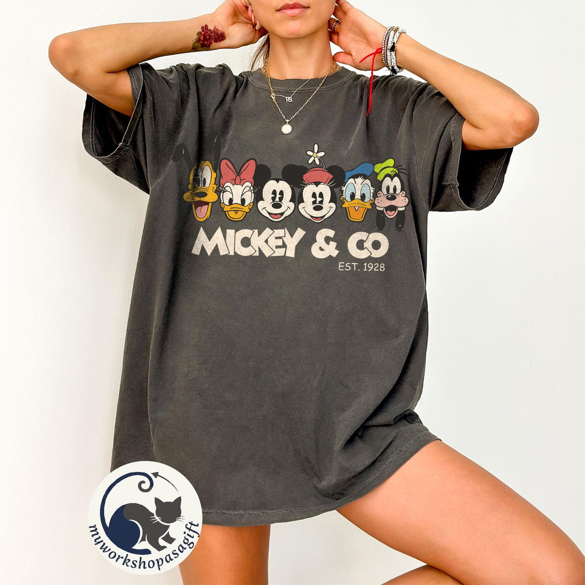 Mickey and Co Comfort Colors — Bella+Canvas Tee fan art by Snagva (5)