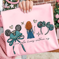 Coquette Bow Disney Brave Princess Merida — Gildan Hoodie fan art by Snagva (2)