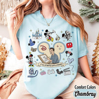 Retro Walt and Mickey Partner Watercolor — Gildan Sweatshirt fan art by Snagva (3)