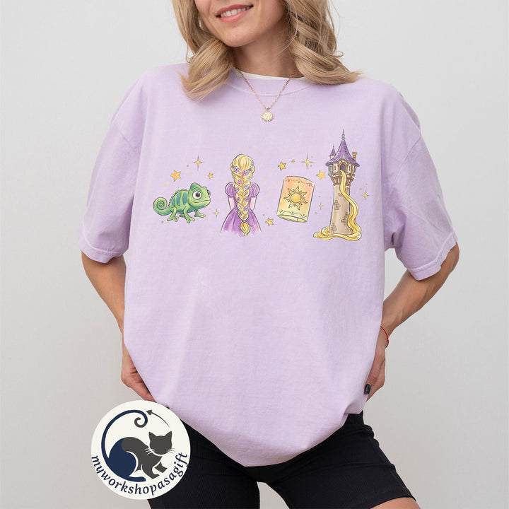 Disney Tangled Rapunzel Princess — Bella+Canvas Tee fan art by Snagva