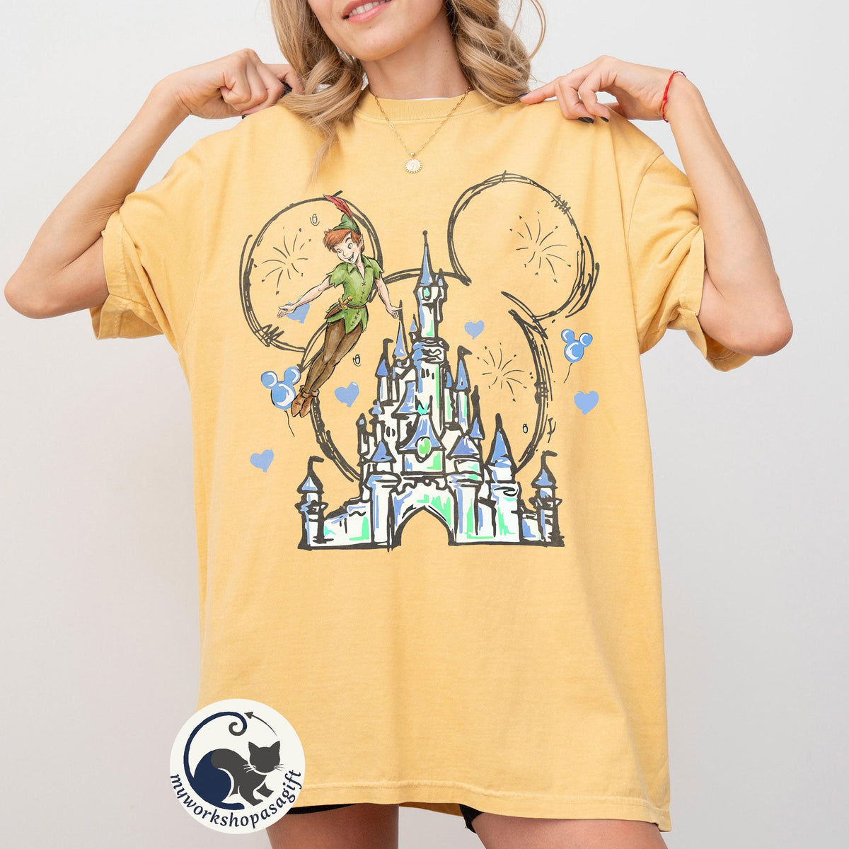 Disney Mickey Minnie Mouse Castle — Bella+Canvas Tee fan art by Snagva (4)
