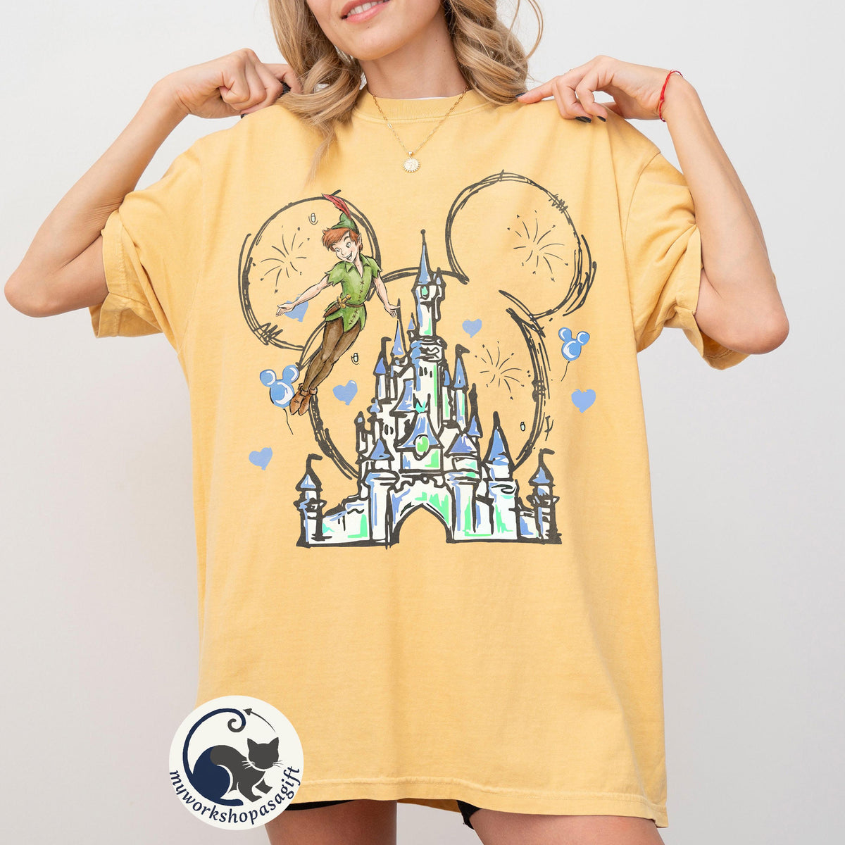 Disney Mickey Minnie Mouse Castle — Gildan Hoodie fan art by Snagva (4)