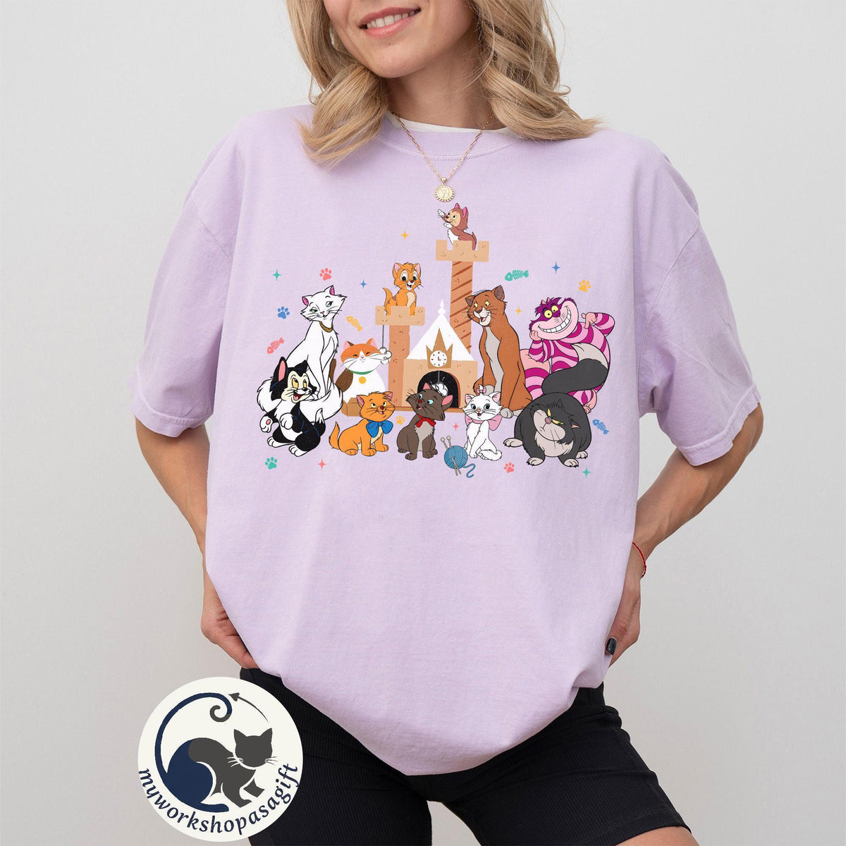 Disney Cats Character Group Kitten Friends — Gildan Hoodie fan art by Snagva (2)