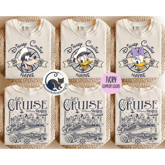 Custom Name Disney Cruise Family Trip 2026 Shirts — Gildan Sweatshirt