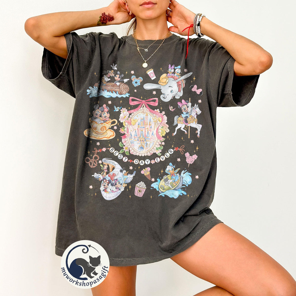 Coquette bow Disney Best Day Ever — Gildan Sweatshirt fan art by Snagva
