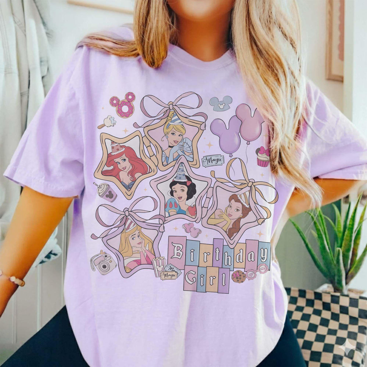 Coquette Bows Disney Princess Birthday Comfort Colors — Gildan Sweatshirt fan art by Snagva (5)