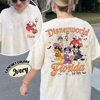 Custom Disneyworld Mickey Friends Halloween — Bella+Canvas Tee fan art by Snagva (3)