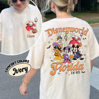 Custom Disneyworld Mickey Friends Halloween — Gildan Hoodie fan art by Snagva (3)